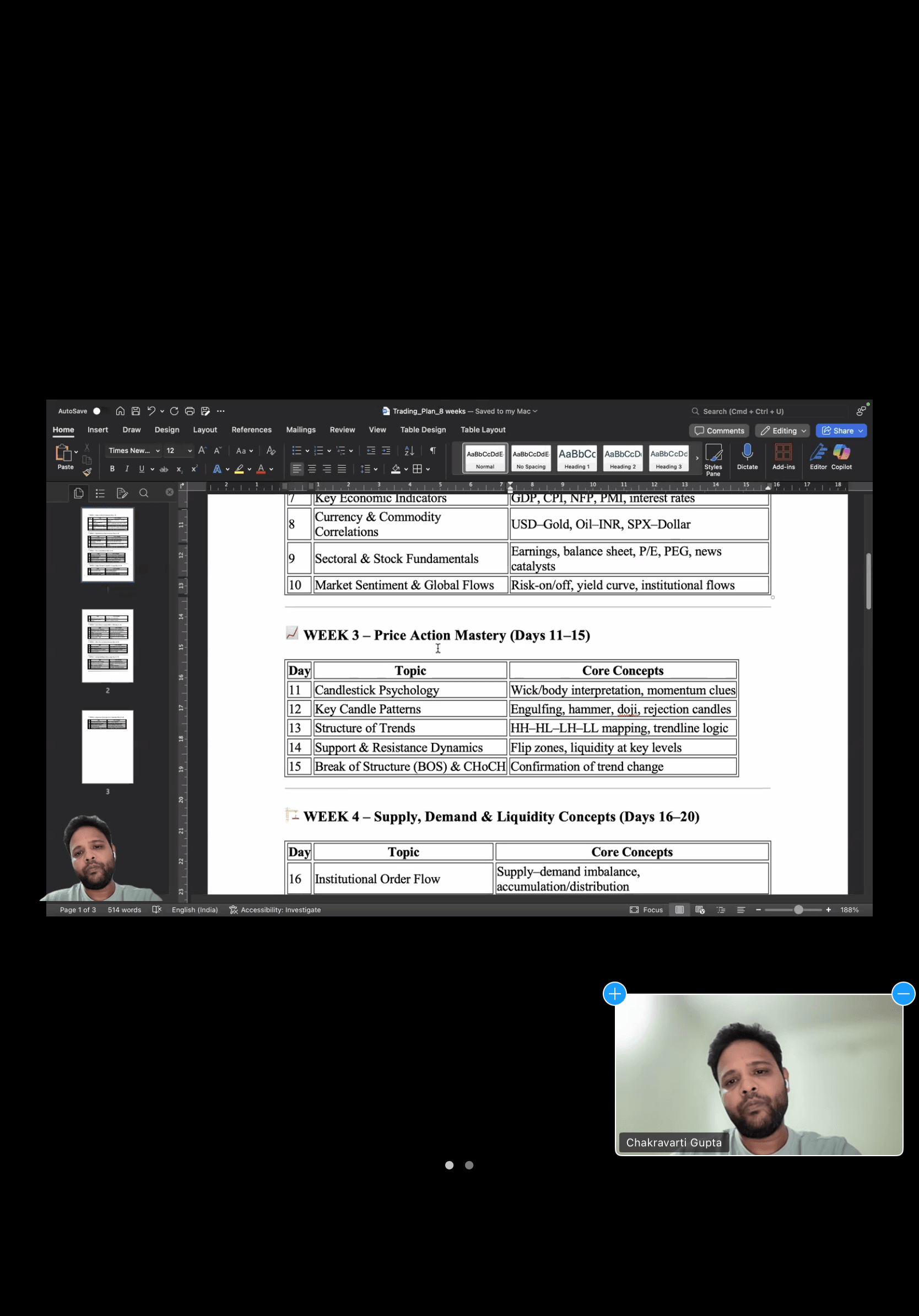Live mentorship — risk management